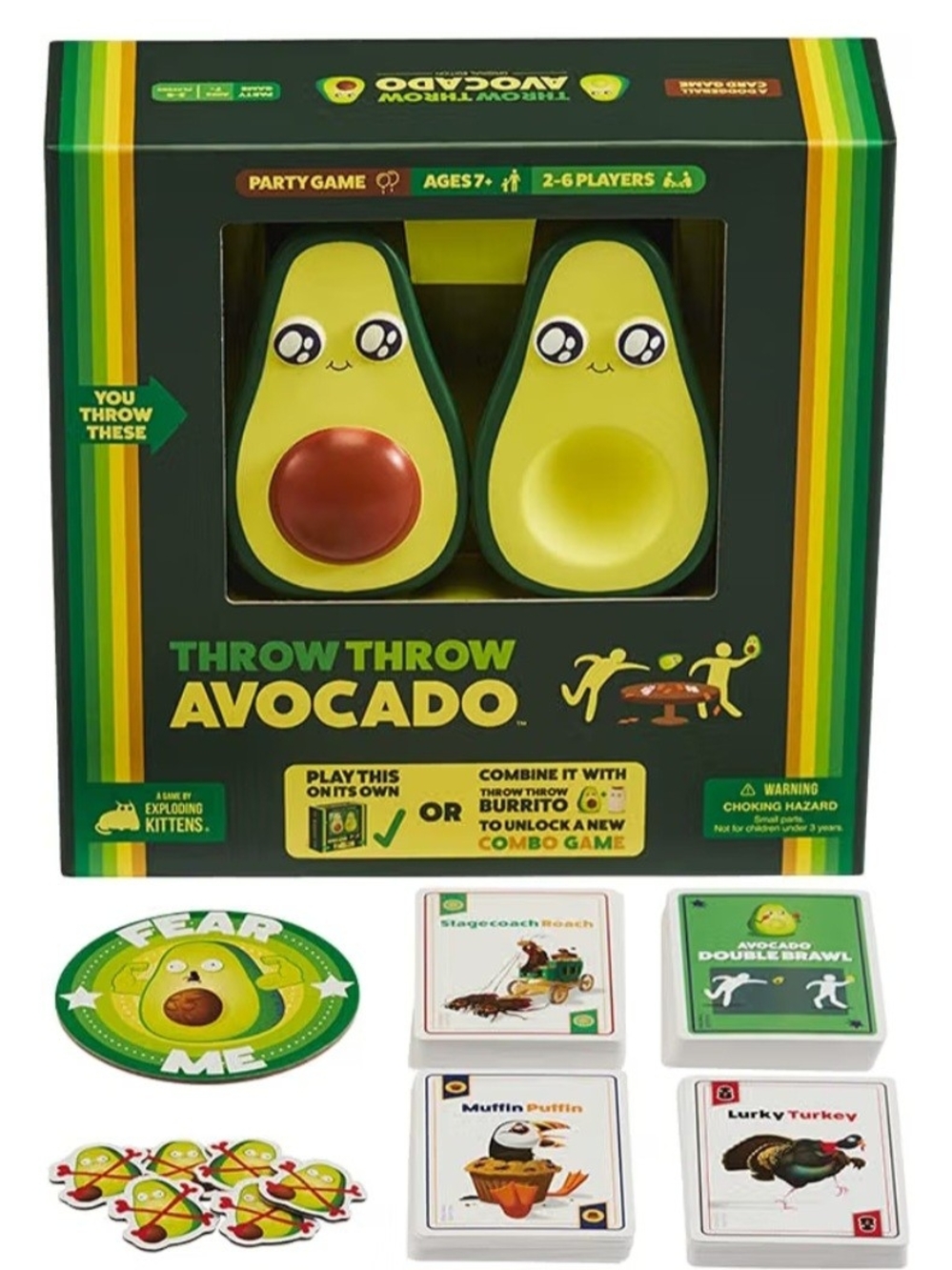 Throw Throw Avocado Kids Game - Green Avocado Tossing Set - Picture 2 of 4